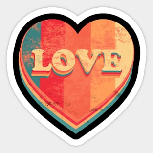 Love in heart Vintage Sticker